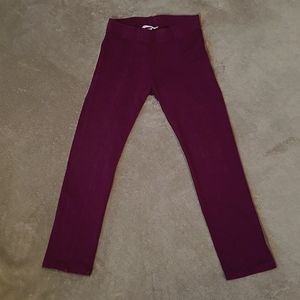 H&M kids US 7-8 plum colored organic cotton leggings